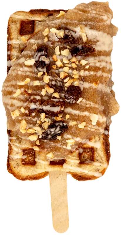 Waffel Apfelstrudel am Stiel von oben