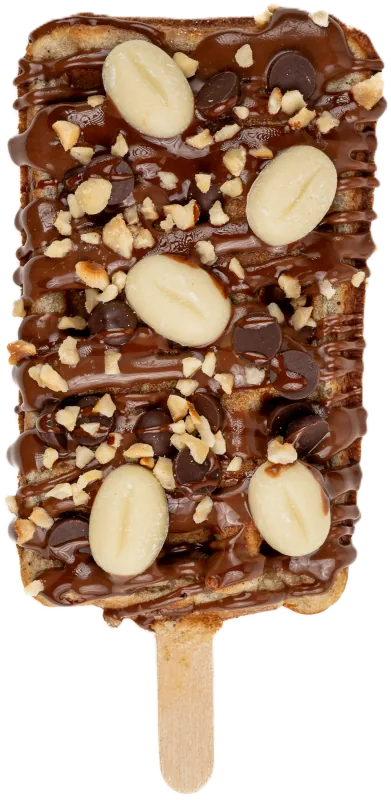 Waffel Schokoliebe am Stiel von oben